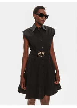 Pinko Sukienka koszulowa Anaceta 103111 A1P4 Czarny Regular Fit ze sklepu MODIVO w kategorii Sukienki - zdjęcie 172434085