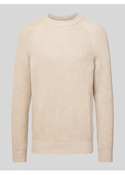 Sweter z dzianiny z efektem prążkowania ze sklepu Peek&Cloppenburg  w kategorii Swetry męskie - zdjęcie 172435365