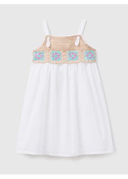 Benetton Sukienka w kolorze białym ze sklepu Limango Polska w kategorii Sukienki dziewczęce - zdjęcie 172436288