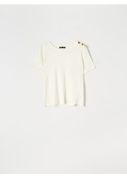 Sinsay - Koszulka - kremowy ze sklepu Sinsay w kategorii Bluzki damskie - zdjęcie 172437985