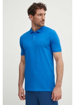 Liu Jo polo bawełniane kolor niebieski gładki ze sklepu ANSWEAR.com w kategorii T-shirty męskie - zdjęcie 172438889