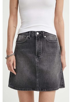 Marc O&apos;Polo spódnica jeansowa DENIM kolor czarny mini rozkloszowana 5000000247 ze sklepu ANSWEAR.com w kategorii Spódnice - zdjęcie 172438939