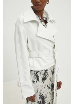 Answear Lab kurtka damska kolor biały przejściowa ze sklepu ANSWEAR.com w kategorii Kurtki damskie - zdjęcie 172439166