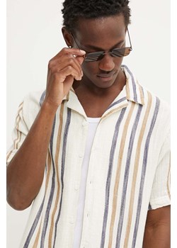 Solid koszula bawełniana męska kolor beżowy regular ze sklepu ANSWEAR.com w kategorii Koszule męskie - zdjęcie 172439199