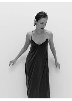 Reserved - Sukienka maxi z modalu - ciemnoszary ze sklepu Reserved w kategorii Sukienki - zdjęcie 172440489