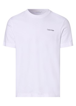 Calvin Klein T-shirt męski Mężczyźni Bawełna biały jednolity ze sklepu vangraaf w kategorii T-shirty męskie - zdjęcie 172440555