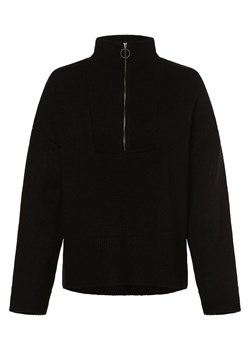 mbyM Sweter damski 3 w 1 - Devona-M Kobiety Sztuczne włókno czarny jednolity ze sklepu vangraaf w kategorii Swetry damskie - zdjęcie 172440576