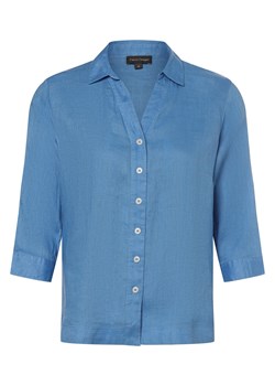 Franco Callegari Lniana bluzka damska Kobiety len niebieski jednolity ze sklepu vangraaf w kategorii Koszule damskie - zdjęcie 172440587