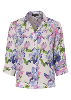 Franco Callegari Lniana bluzka damska Kobiety len bzowy wzorzysty ze sklepu vangraaf w kategorii Koszule damskie - zdjęcie 172440589