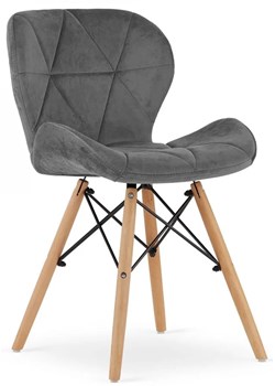 Szare nowoczesne pikowane krzesło kuchenne - Zeno 4X ze sklepu Edinos.pl w kategorii Krzesła - zdjęcie 172441137