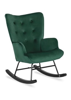 Zielony wypoczynkowy fotel bujany uszak - Womo ze sklepu Edinos.pl w kategorii Fotele - zdjęcie 172441329