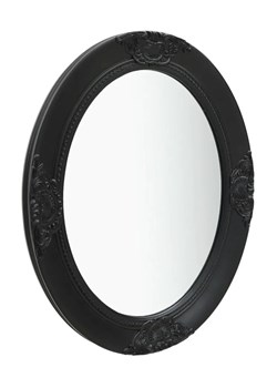 Czarne owalne lustro w rustykalnym stylu - Gloros 3X ze sklepu Edinos.pl w kategorii Lustra - zdjęcie 172441418