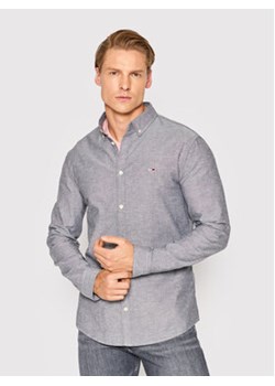 Tommy Jeans Koszula Oxford DM0DM09420 Szary Slim Fit ze sklepu MODIVO w kategorii Koszule męskie - zdjęcie 172442719