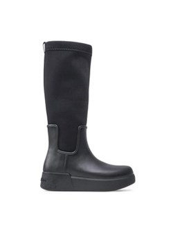 Calvin Klein Kozaki Rain Boot Wedge High HW0HW01264 Czarny ze sklepu MODIVO w kategorii Kozaki damskie - zdjęcie 172442939