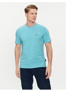 Napapijri T-Shirt Salis NP0A4H8D Błękitny Regular Fit ze sklepu MODIVO w kategorii T-shirty męskie - zdjęcie 172442967