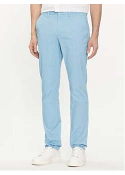 Tommy Hilfiger Chinosy Bleecker MW0MW26619 Błękitny Slim Fit ze sklepu MODIVO w kategorii Spodnie męskie - zdjęcie 172442969