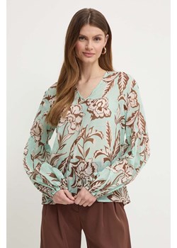 Liu Jo bluzka bawełniana damska kolor turkusowy wzorzysta ze sklepu ANSWEAR.com w kategorii Bluzki damskie - zdjęcie 172444626