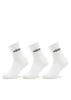 Skarpety wysokie unisex adidas Linear Crew Cushioned Socks 3 Pairs HT3455 white/black ze sklepu eobuwie.pl w kategorii Skarpetki damskie - zdjęcie 172445185