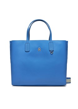 Torebka Tommy Hilfiger Iconic Tommy Satchel AW0AW15692 Blue Spell C30 ze sklepu eobuwie.pl w kategorii Torby Shopper bag - zdjęcie 172445195