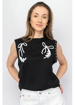 t-shirt damski pinko 103007 a1xd z99 czarny ze sklepu Royal Shop w kategorii Bluzki damskie - zdjęcie 172446986