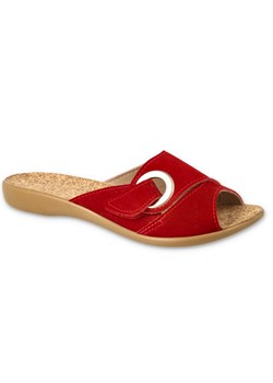 Befado obuwie damskie pu 265D027 czerwone ze sklepu ButyModne.pl w kategorii Kapcie damskie - zdjęcie 172447355