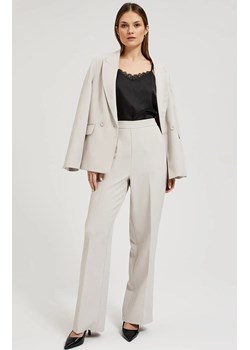Eleganckie garniturowe spodnie damskie szare 4317, Kolor szary, Rozmiar XS, Moodo ze sklepu Primodo w kategorii Spodnie damskie - zdjęcie 172447938