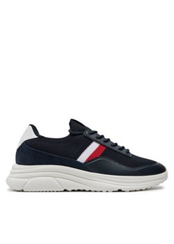 Tommy Hilfiger Sneakersy Modern Runner Premium Knit FM0FM05135 Granatowy ze sklepu MODIVO w kategorii Buty sportowe męskie - zdjęcie 172449617