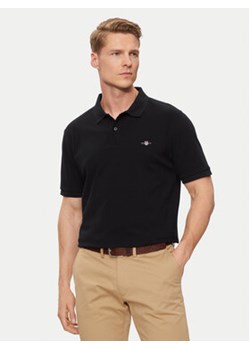 Gant Polo Shield 2210 Czarny Regular Fit ze sklepu MODIVO w kategorii T-shirty męskie - zdjęcie 172449758