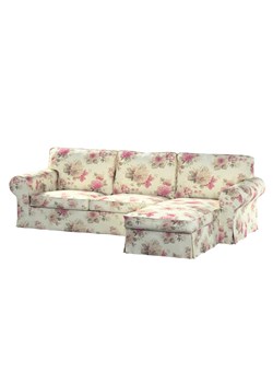 Pokrowiec na sofę Ektorp 2-osobową i leżankę ze sklepu dekoria.pl w kategorii Pokrowce na kanapy i fotele - zdjęcie 172480627