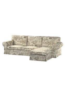 Pokrowiec na sofę Ektorp 2-osobową i leżankę ze sklepu dekoria.pl w kategorii Pokrowce na kanapy i fotele - zdjęcie 172480978
