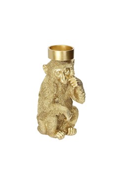 Świecznik Monkey Gold 31cm ze sklepu dekoria.pl w kategorii Świeczniki - zdjęcie 172482317