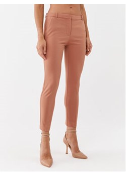 Pinko Spodnie materiałowe Bello 100155 A15M Brązowy Slim Fit ze sklepu MODIVO w kategorii Spodnie damskie - zdjęcie 172529215