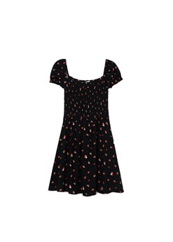 Cropp - Czarna sukienka mini z bufiastymi rękawami - czarny ze sklepu Cropp w kategorii Sukienki - zdjęcie 172529398