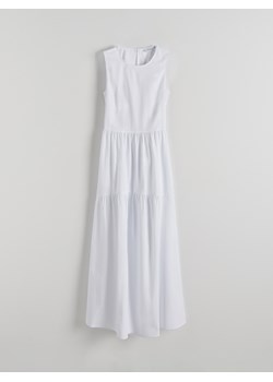 Reserved - Bawełniana sukienka maxi - złamana biel ze sklepu Reserved w kategorii Sukienki - zdjęcie 172530025