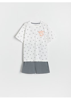 Reserved - Dwuczęściowa piżama z nadrukiem - złamana biel ze sklepu Reserved w kategorii Piżamy dziecięce - zdjęcie 172530126