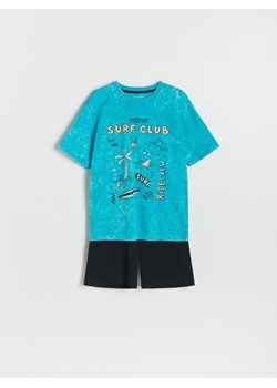 Reserved - Dwuczęściowa piżama z nadrukiem - morski ze sklepu Reserved w kategorii Piżamy dziecięce - zdjęcie 172530128