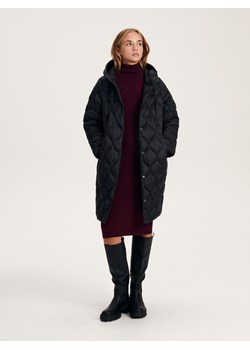 Reserved - Pikowany płaszcz - czarny ze sklepu Reserved w kategorii Płaszcze damskie - zdjęcie 172530135