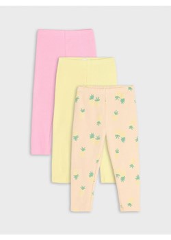 Sinsay - Legginsy 3 pack - żółty ze sklepu Sinsay w kategorii Odzież dla niemowląt - zdjęcie 172530608