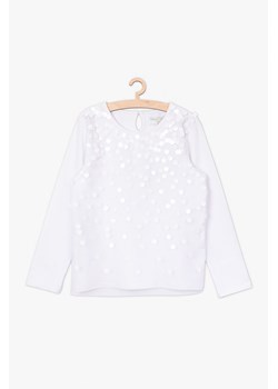 Biała bluzka z połyskującymi cekinami ze sklepu 5.10.15 w kategorii Bluzy i swetry - zdjęcie 172530978
