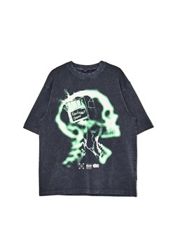 Cropp - Czarny t-shirt z music printem - szary ze sklepu Cropp w kategorii T-shirty męskie - zdjęcie 172531595