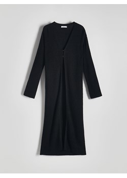 Reserved - Długi kardigan - czarny ze sklepu Reserved w kategorii Swetry damskie - zdjęcie 172531799