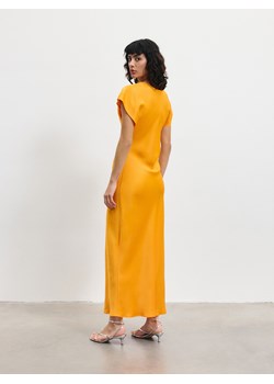 Reserved - Sukienka z wiskozy - pomarańczowy ze sklepu Reserved w kategorii Sukienki - zdjęcie 172532056