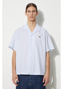 Lacoste koszula męska kolor niebieski relaxed CH8792 ze sklepu PRM w kategorii Koszule męskie - zdjęcie 172532537