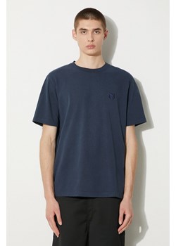 Maison Kitsuné t-shirt bawełniany Bold Fox Head Patch Comfort Tee Shirt męski kolor granatowy z aplikacją MM00127KJ0118 ze sklepu PRM w kategorii T-shirty męskie - zdjęcie 172532718