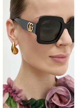 Gucci okulary przeciwsłoneczne damskie kolor czarny ze sklepu ANSWEAR.com w kategorii Okulary przeciwsłoneczne damskie - zdjęcie 172533708