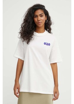 Marc O&apos;Polo t-shirt bawełniany DENIM damski kolor biały 5000000088 ze sklepu ANSWEAR.com w kategorii Bluzki damskie - zdjęcie 172534518