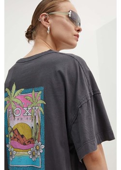 Roxy t-shirt bawełniany SWEETER SUN damski kolor szary ERJZT05718 ze sklepu ANSWEAR.com w kategorii Bluzki damskie - zdjęcie 172534528
