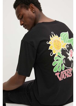 Vans t-shirt bawełniany męski kolor czarny z nadrukiem ze sklepu ANSWEAR.com w kategorii T-shirty męskie - zdjęcie 172534549