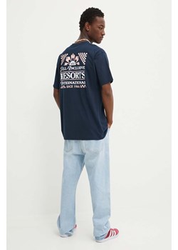 Vans t-shirt bawełniany męski kolor granatowy z nadrukiem ze sklepu ANSWEAR.com w kategorii T-shirty męskie - zdjęcie 172534555