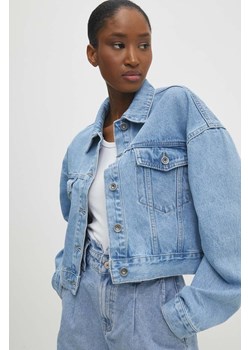 Answear Lab kurtka jeansowa damska kolor niebieski przejściowa ze sklepu ANSWEAR.com w kategorii Kurtki damskie - zdjęcie 172534779